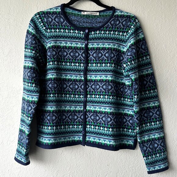 โ๏ธ MANSTED Fair Isle Wool Cardigan โ Nordic Cozyness! โ๏ธ - Picture 2 of 4
